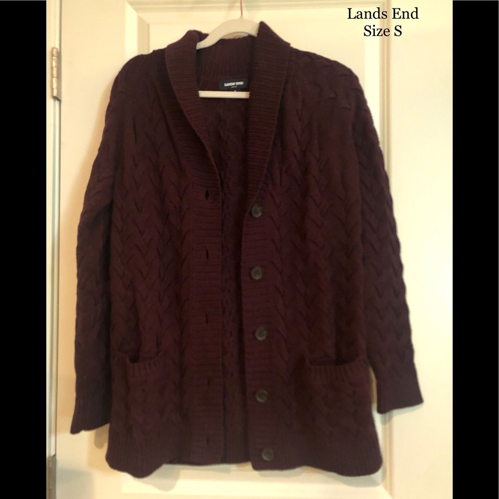Lands End Maroon sweater size S